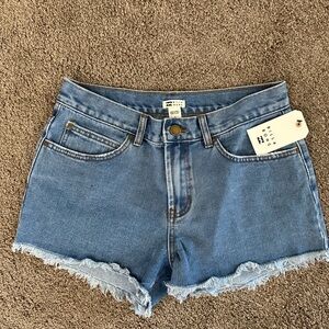 Billabong Blue Jean Shorts Distressed Cut-Off Style